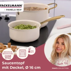 Pamela Reif Stielkasserolle mit Deckel Signature, Ø16cm – 20% Rabatt mit Code: COOK20