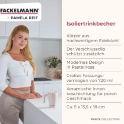 Pamela Reif Thermotrinkbecher Pastell Beige, 420ml