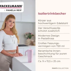 Pamela Reif Thermotrinkbecher Rosa, 720ml