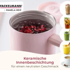 Pamela Reif Thermotrinkbecher Rosa/Beige, 1,2L