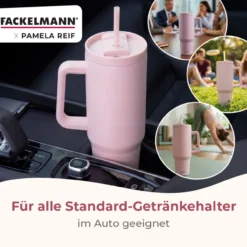 Pamela Reif Thermotrinkbecher Rosa, 1,2L