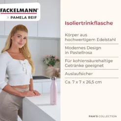 Pamela Reif Thermotrinkflasche Rosa, 500ml