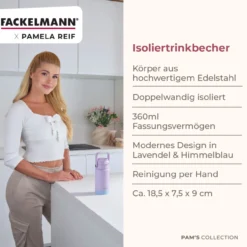 Pamela Reif Thermotrinkflasche, lila, 360mL