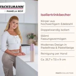 Pamela Reif Thermotrinkflasche mit Becher, 550mL