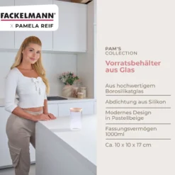 Pamela Reif Vorratsglas 1L, stapelbar
