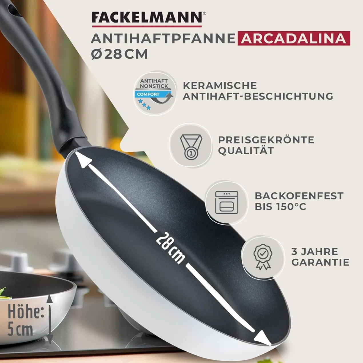 Pfannen-Set Arcadalina Ø28cm mit Deckel