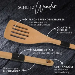 Pfannenwender mit Schlitzen, 31cm