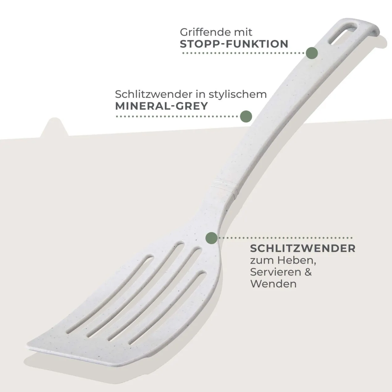 Pfannenwender mit Schlitzen Balance, grau
