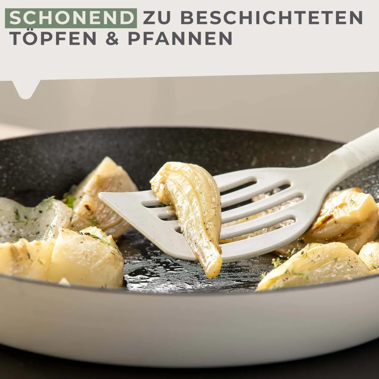 Pfannenwender mit Schlitzen Balance, grau