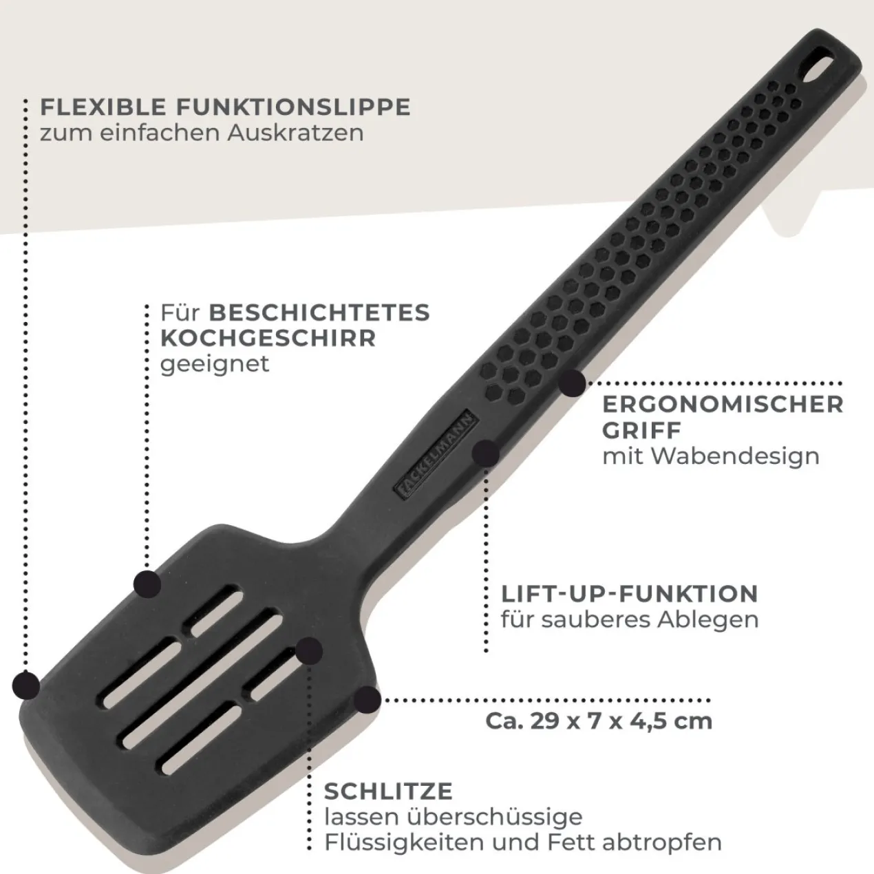 Pfannenwender mit Schlitzen Statement, Silikon