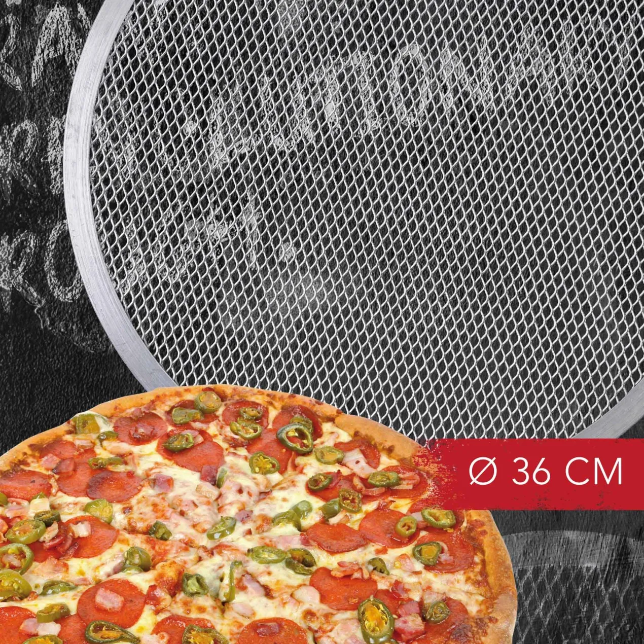 Pizzagitter, Ø36cm, Aluminium