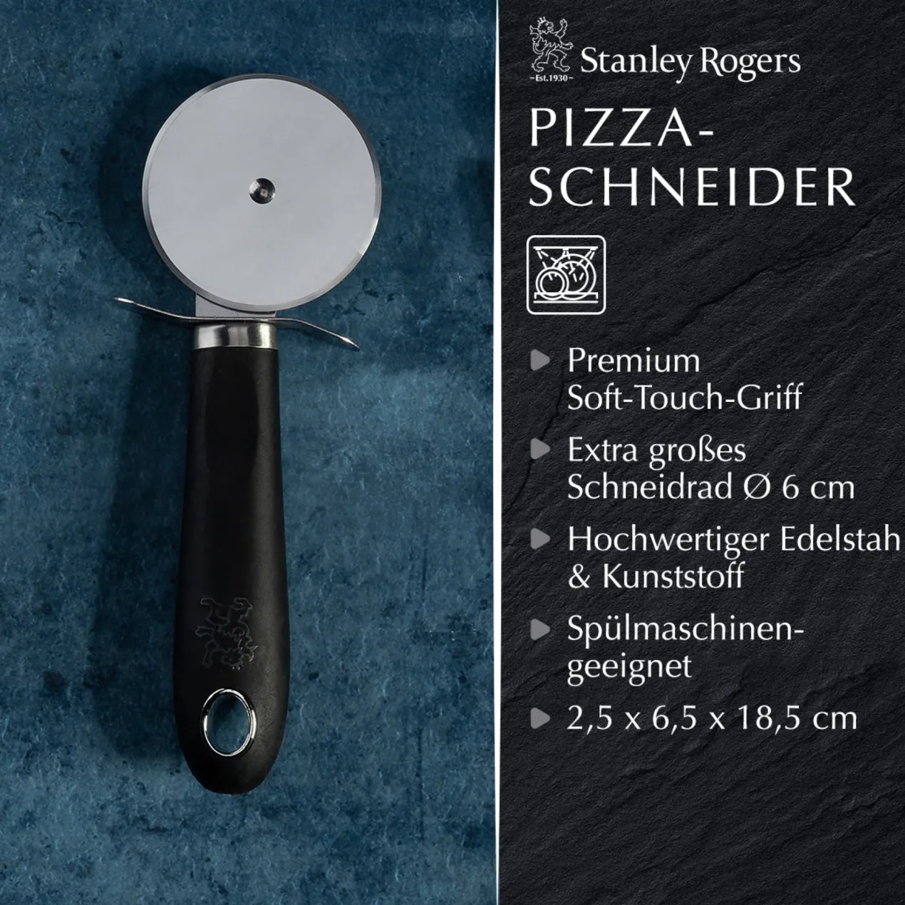 Pizzaschneider Pride, 18cm, Edelstahl