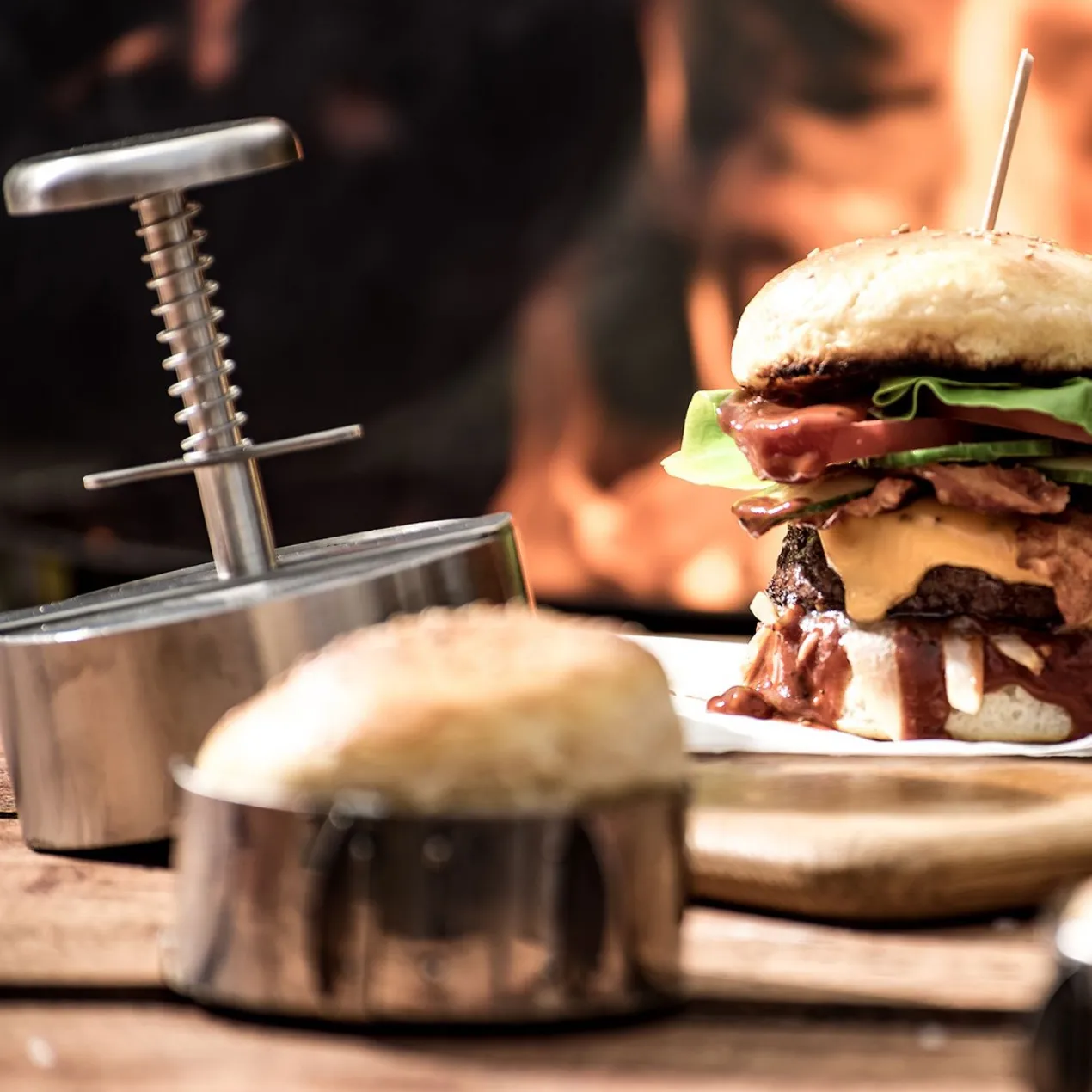 Profi-Burgerpresse, Edelstahl