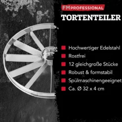 Profi-Tortenteiler, Ø32cm, Edelstahl