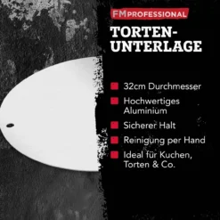 Profi-Tortenunterlage, Ø32cm, Aluminium