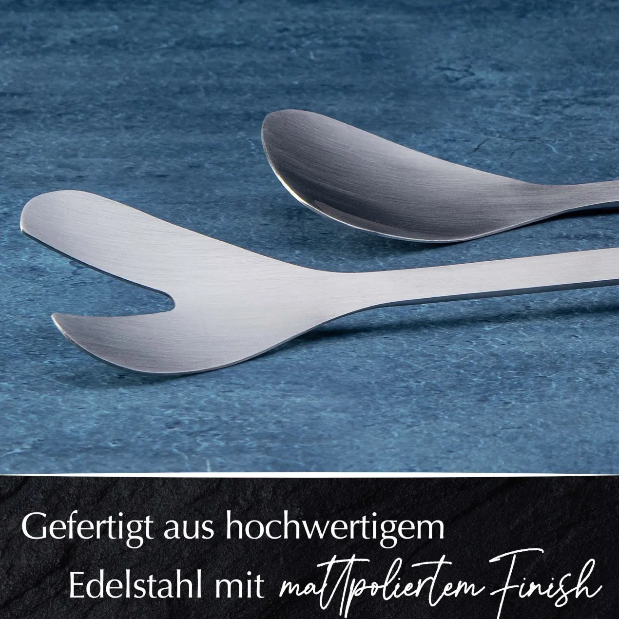 Salatbesteck Satin, 32cm, Edelstahl