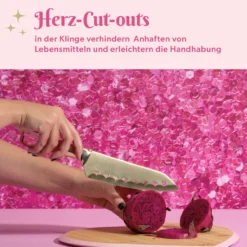 Santokumesser, gold, Herzchen