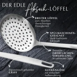 Schaumlöffel Satin, 32cm, Edelstahl