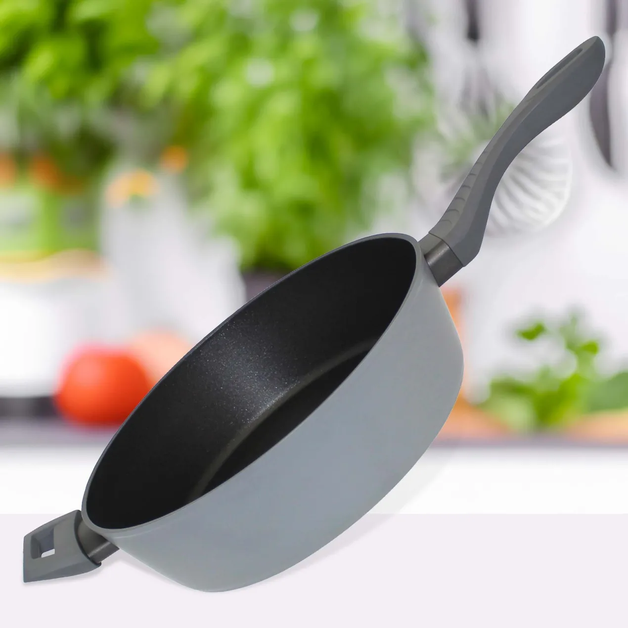Schmorpfanne mit Gegengriff, Antihaftversiegelung, Ø28cm