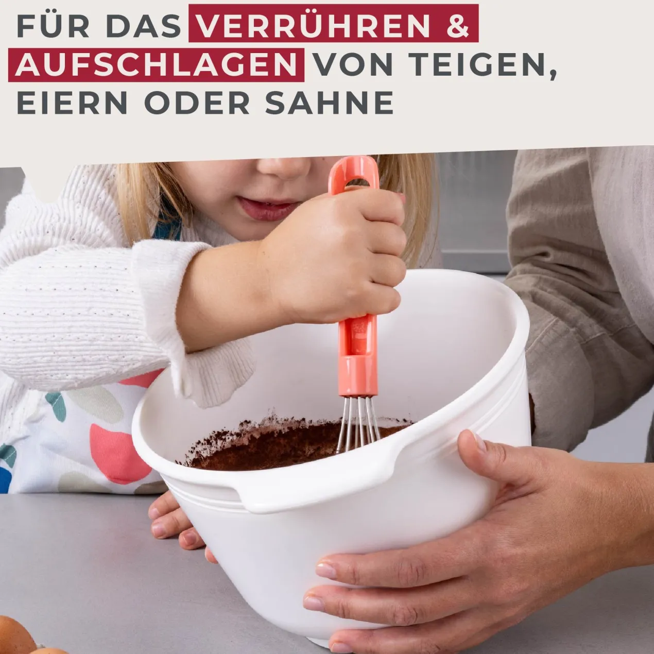 Schneebesen Mini Cooking, rosa