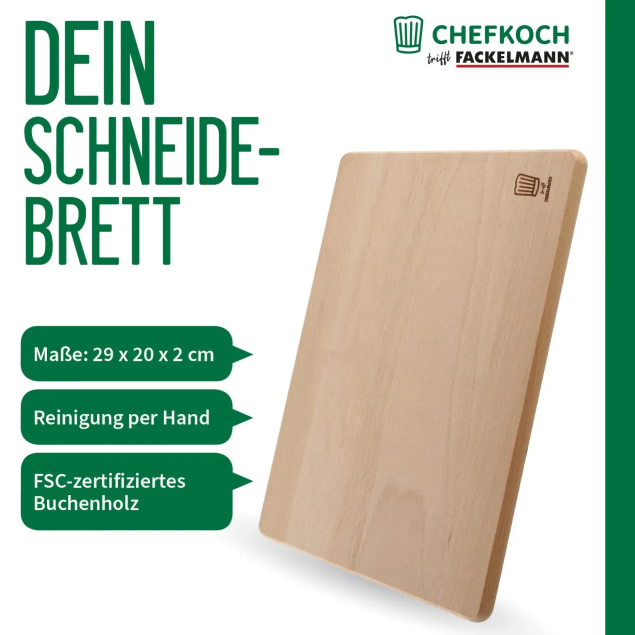 Schneidebrett, Buche, 29x20cm