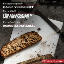 Schneidebrett HACCP für Backwaren, 45x30cm, weiß