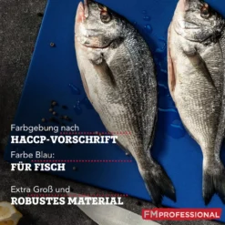 Schneidebrett HACCP für Fisch, 45x30cm, blau