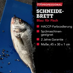 Schneidebrett HACCP für Fisch, 45x30cm, blau