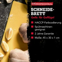 Schneidebrett HACCP für Geflügel, 45x30cm, gelb