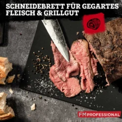 Schneidebrett HACCP für gekochtes Fleisch, 45x30cm, schwarz