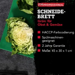 Schneidebrett HACCP für Obst/Gemüse, 45x30cm, grün