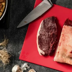 Schneidebrett HACCP für rohes Fleisch, 45x30cm, rot