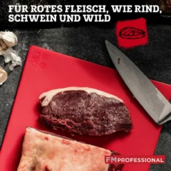 Schneidebrett HACCP für rohes Fleisch, 45x30cm, rot