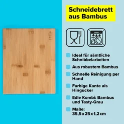 Schneidebrett, 35,5x25cm, Bambus