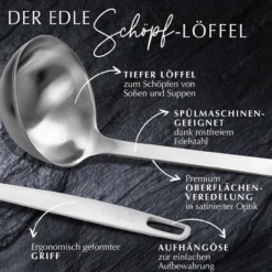 Schöpflöffel Satin, 32cm, Edelstahl