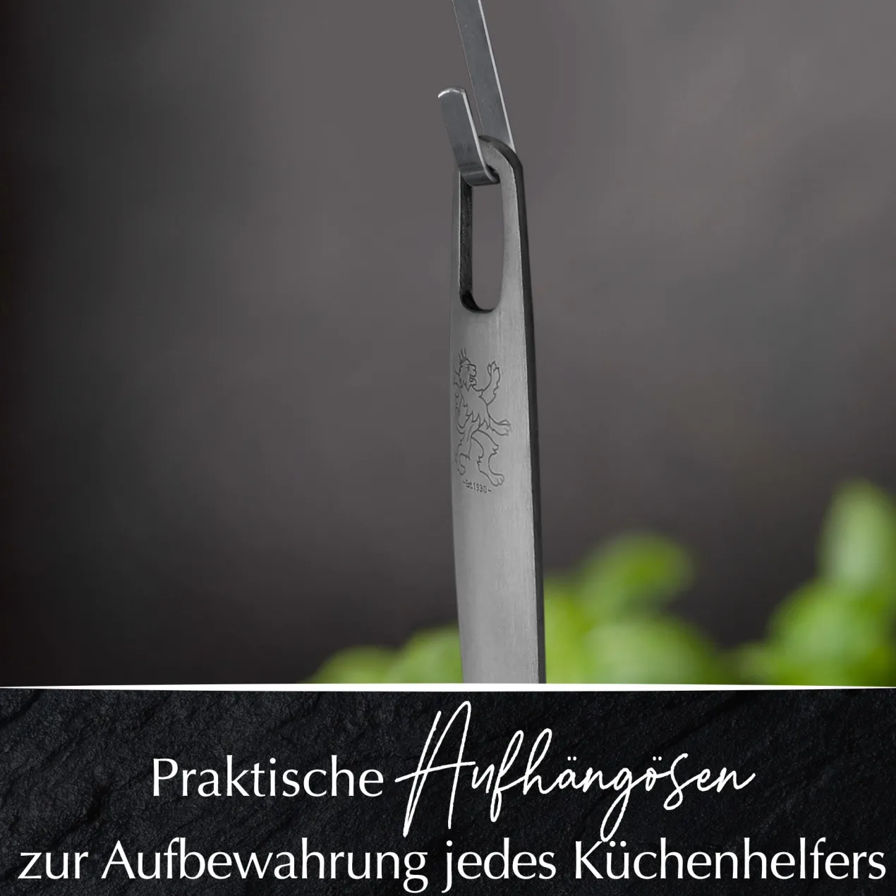 Schöpflöffel Satin, schwarz, Edelstahl