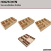 Schubkastenbox 17x7x32,1 cm, Buchenholz