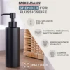 Seifenspender, 350ml, schwarz matt, Edelstahl