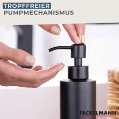 Seifenspender, 350ml, schwarz matt, Edelstahl