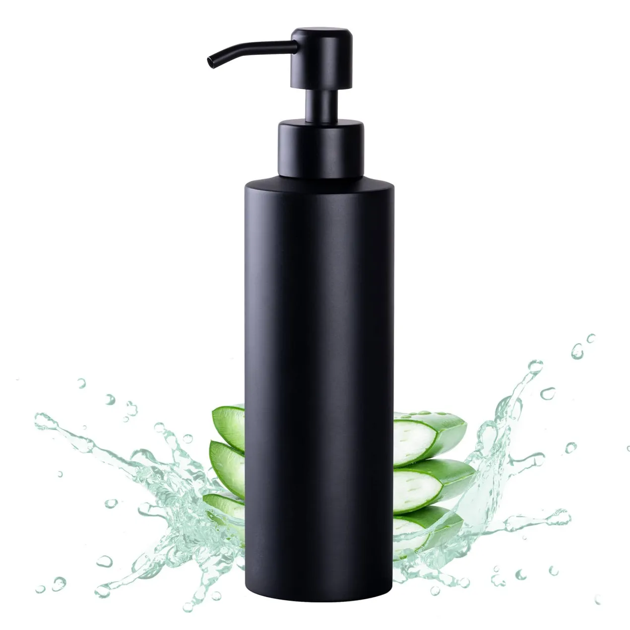 Seifenspender, 350ml, schwarz matt, Edelstahl