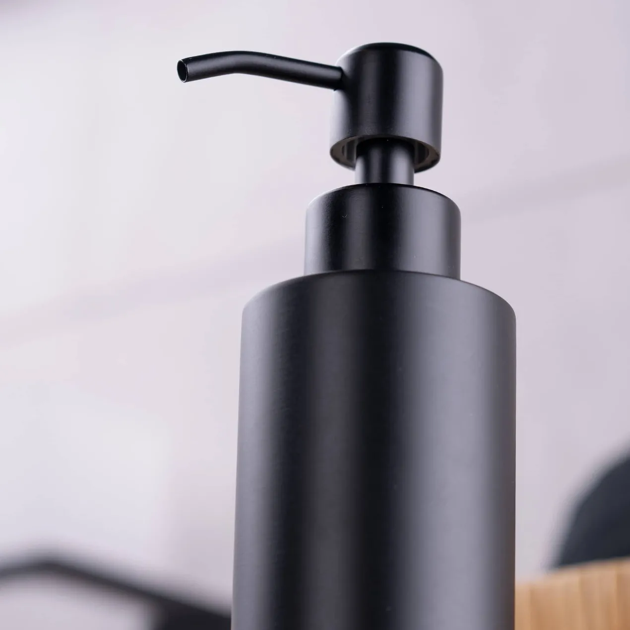 Seifenspender, 350ml, schwarz matt, Edelstahl