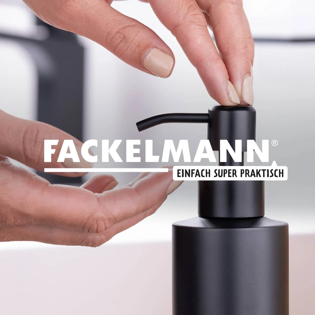 Seifenspender, 350ml, schwarz matt, Edelstahl