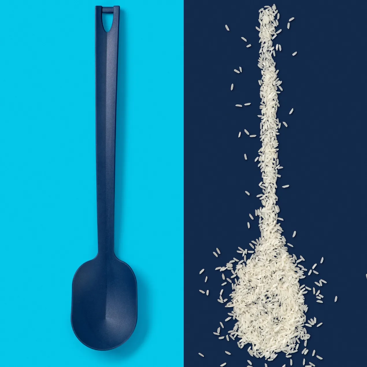 Servierlöffel, blau