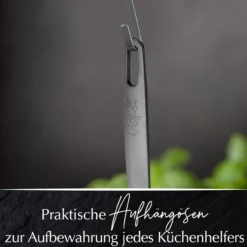 Servierlöffel Satin, schwarz, Edelstahl