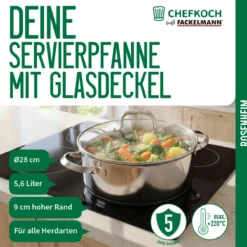 Servierpfanne mit Deckel Rosenheim, Ø28cm