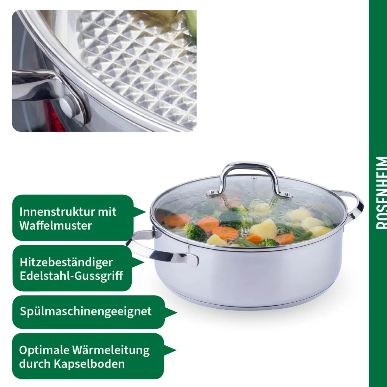 Servierpfanne mit Deckel Rosenheim, Ø28cm