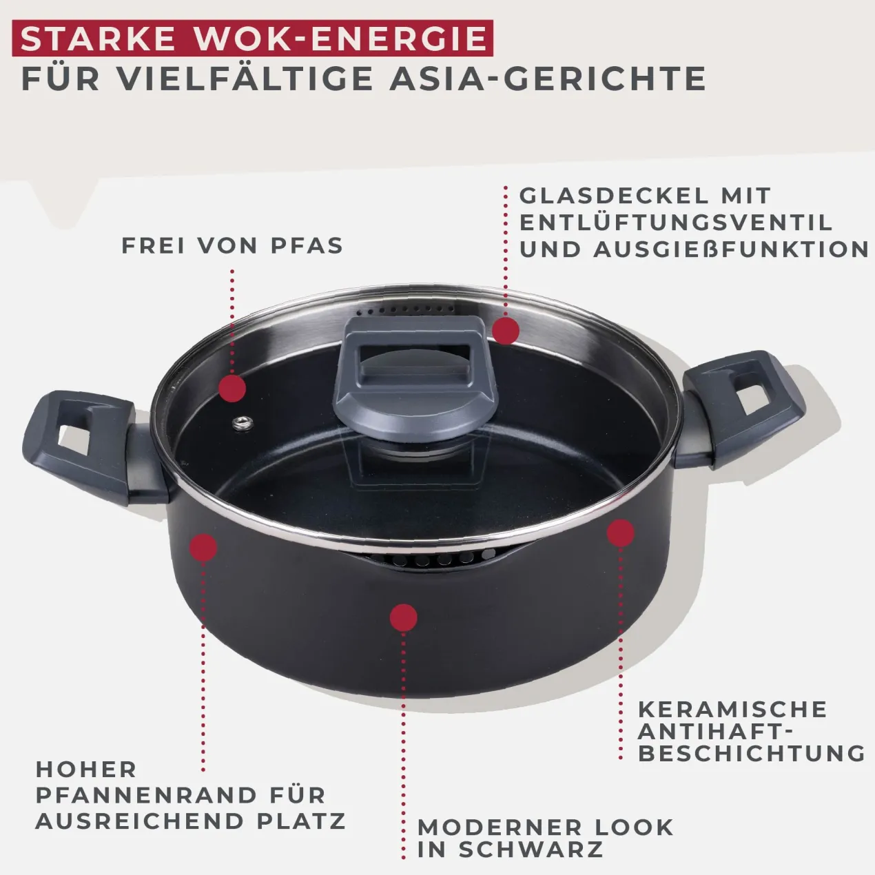 Servierpfanne mit Deckel Statement, antihaft, Ø24cm – 20% Rabatt mit Code: COOK20