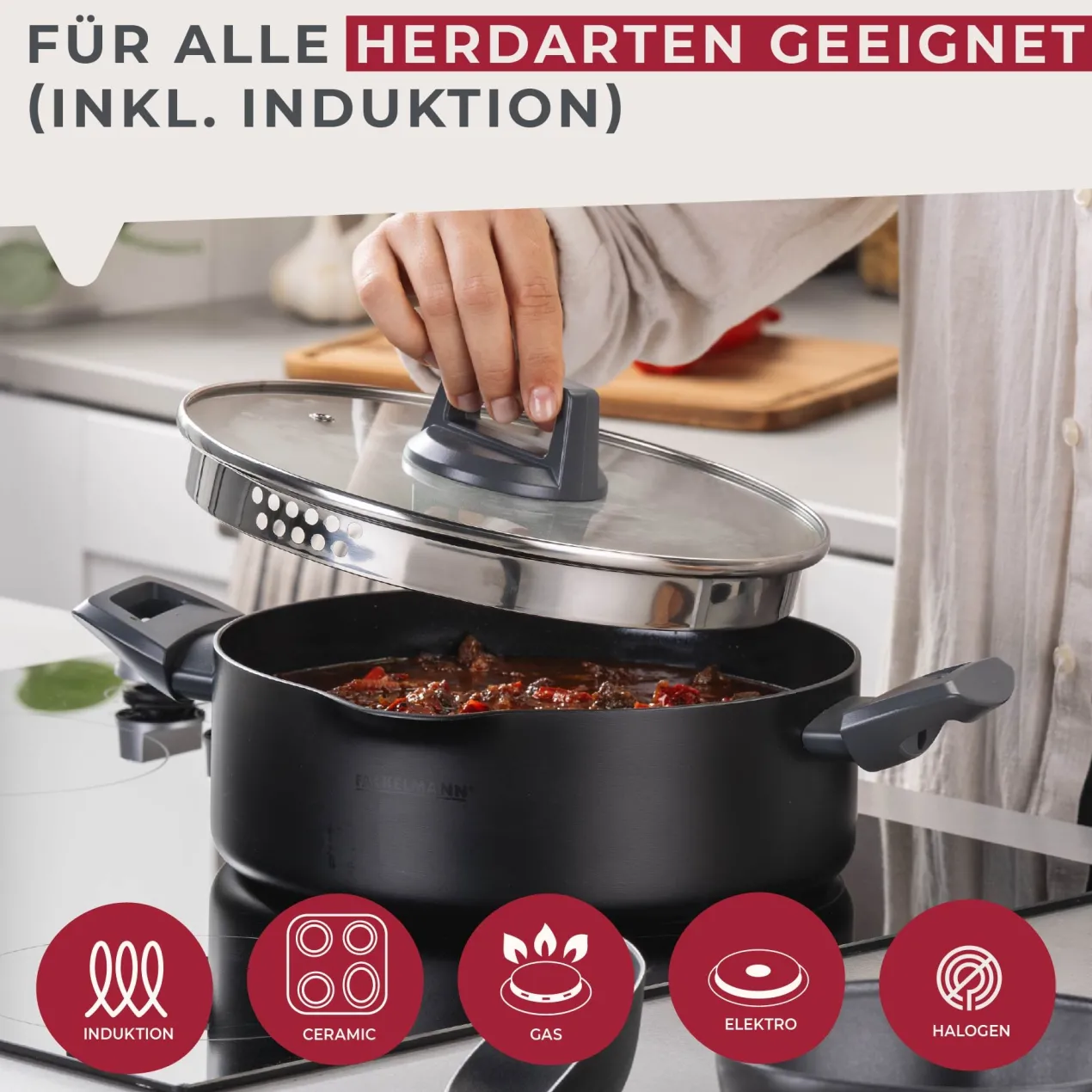 Servierpfanne mit Deckel Statement, antihaft, Ø24cm – 20% Rabatt mit Code: COOK20