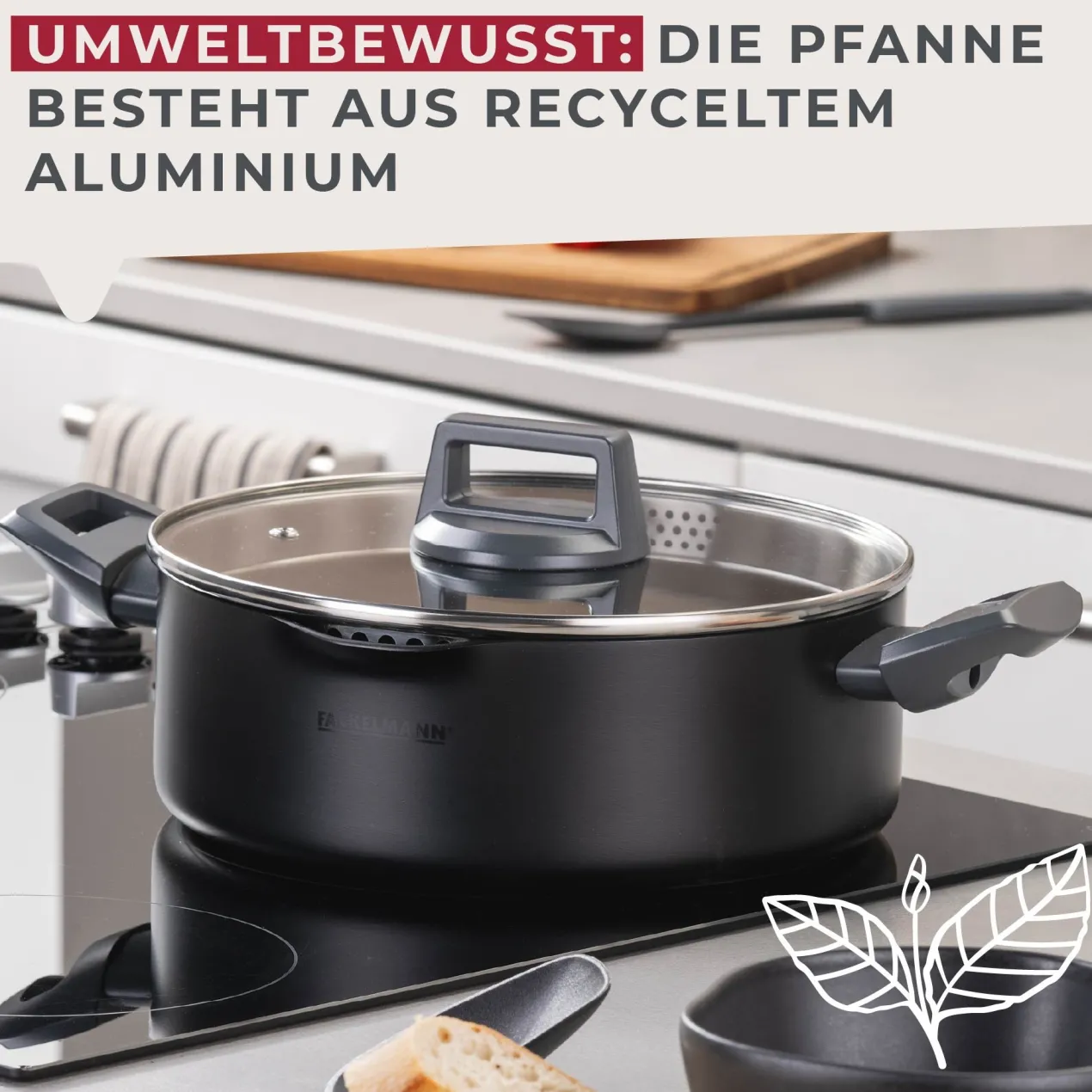 Servierpfanne mit Deckel Statement, antihaft, Ø24cm – 20% Rabatt mit Code: COOK20