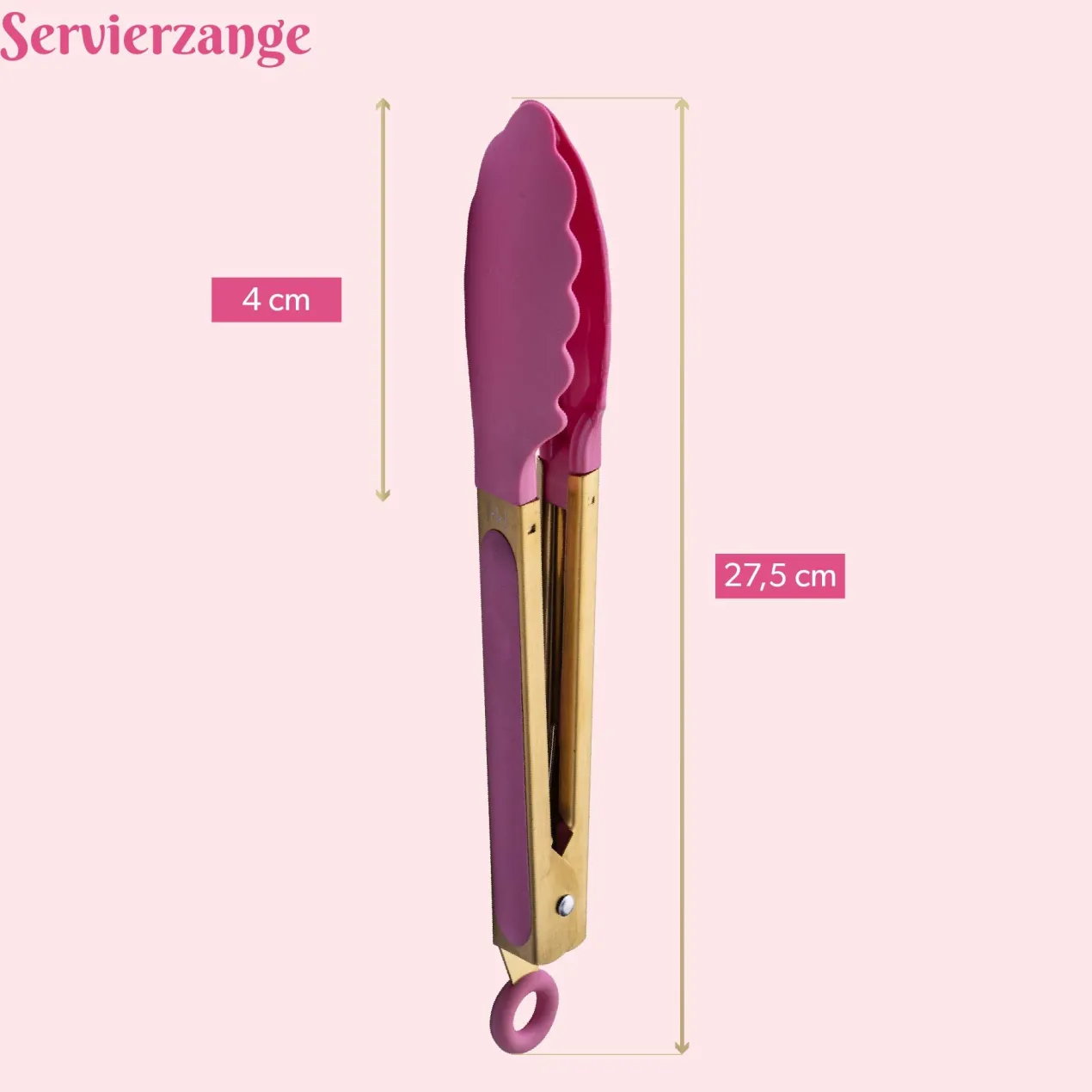 Servierzange, pink gold